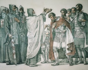 Преподобный Сергий благословляет на битву благоверного князя Дмитрия Донского