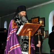Чтение Канона Андрея Критского во главе с Епископом Агапитом