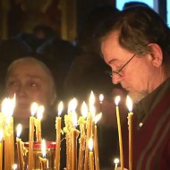 Патриарх совершил повечерие в Новоспасском монастыре